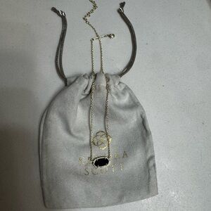 Kendra Scott Gold Necklace with Black Pendant